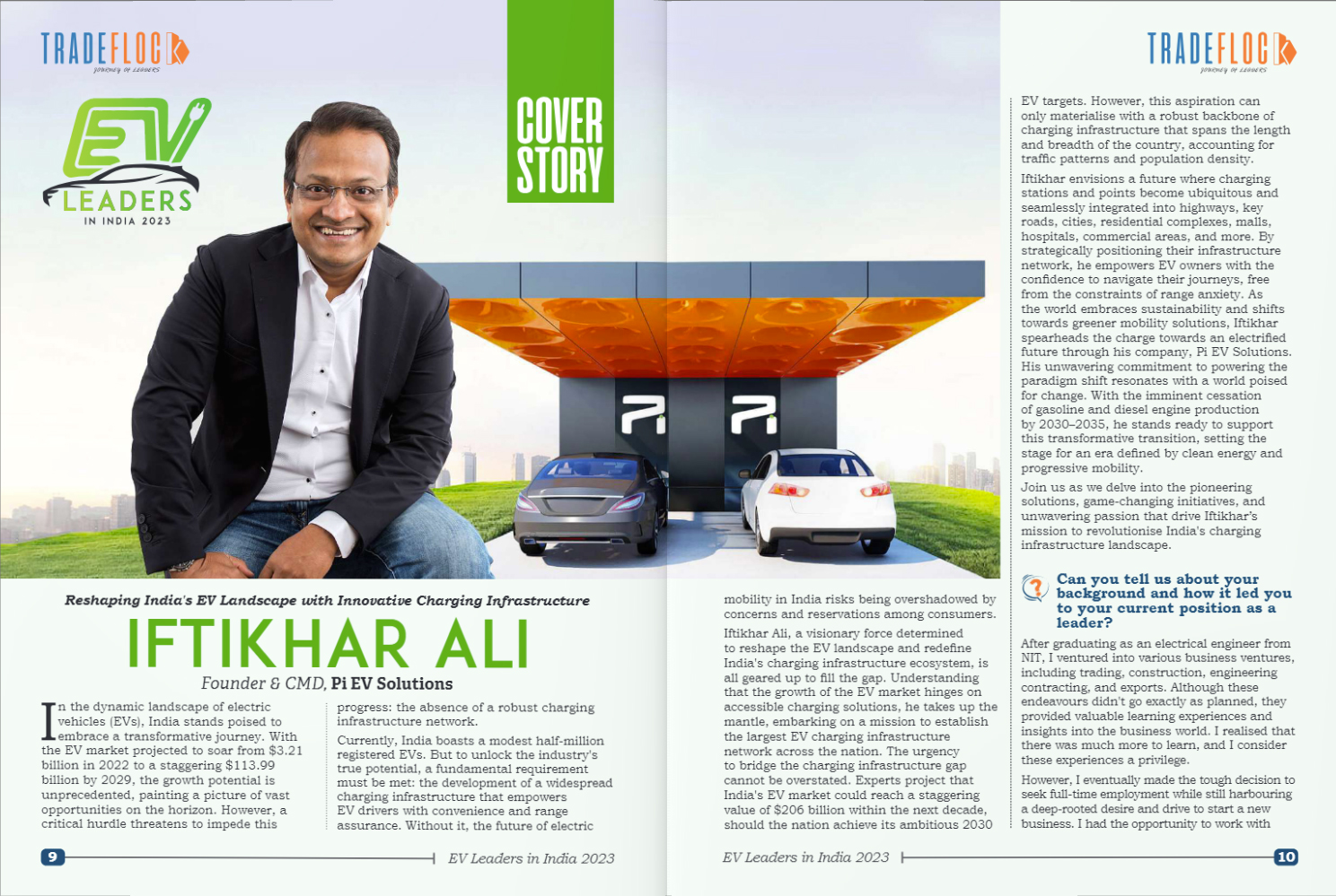 Pi EV Solutions featured in Tradeflock: EV Leaders in India 2023